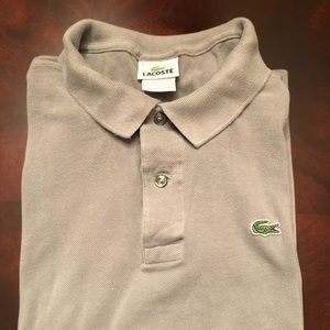 Gray Lacoste Polo